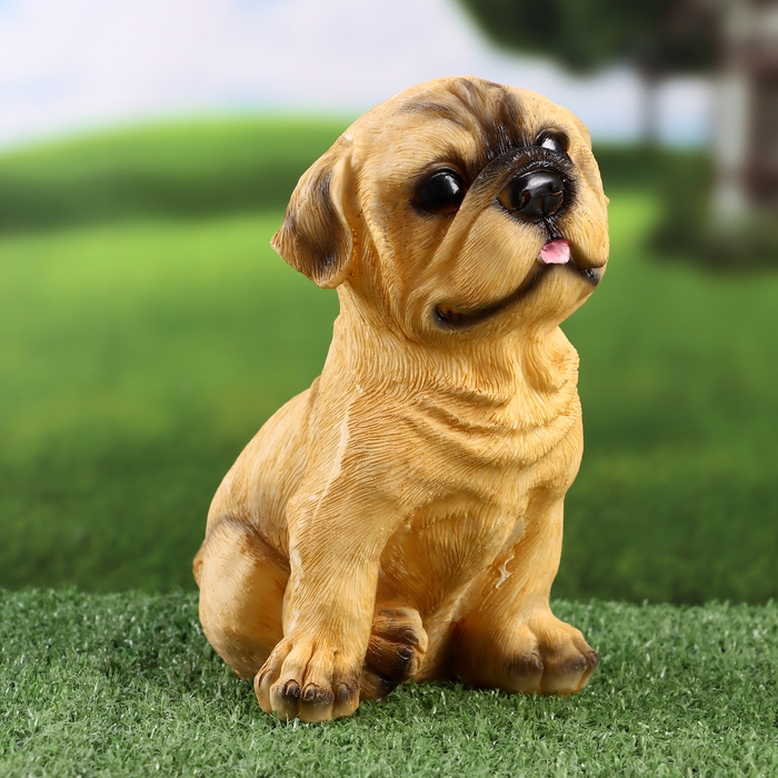 Садовая фигура Садовая фигура "Мопс" 13х11х19см ///