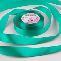 Лента атласная, 25 мм &times; 23 &plusmn; 1 м, цвет бирюзовый №54