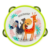 Игрушка музыкальная «Бубен. Зверята», 8 металлических бубенцов, МИКС Игрушка музыкальная «Бубен. Зверята», 8 металлических бубенцов, МИКС