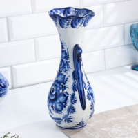 Ваза &laquo;Катерина&raquo;, 11&times;11&times;30 см, гжель