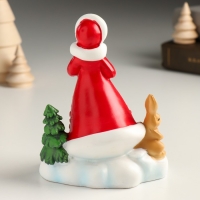 Сувенир полистоун "Снегурочка с зайчиком в лесу" 9,8х8х12,2 см Сувенир полистоун "Снегурочка с зайчиком в лесу" 9,8х8х12,2 см