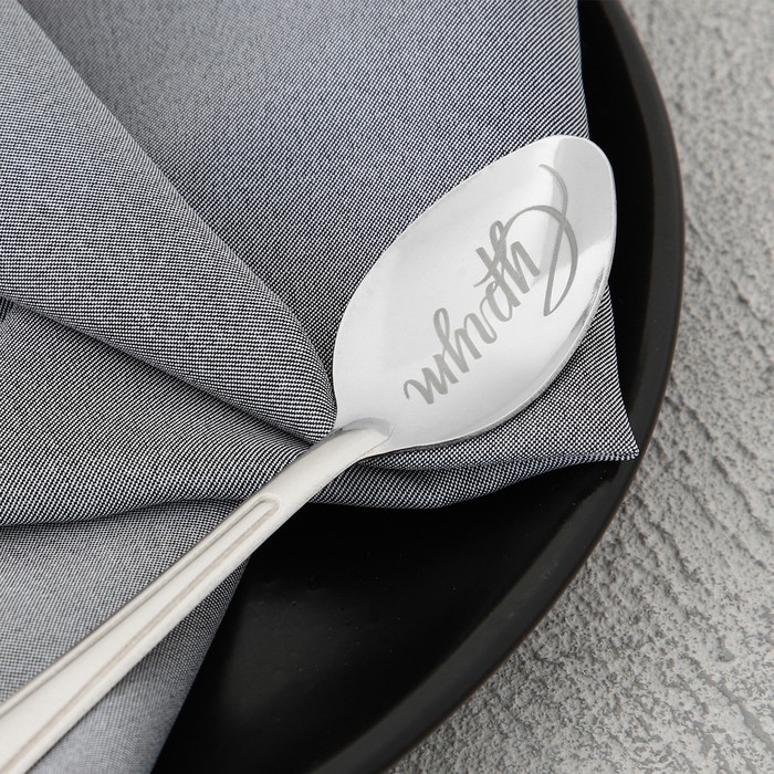 Ложка с гравировкой на открытке &laquo;Сургут&raquo;, 3 х 14 см