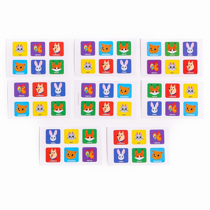 Головоломка деревянная. Повтори по образцу «Милые зверята», развивающие игры для детей Головоломка деревянная. Повтори по образцу «Милые зверята», развивающие игры для детей