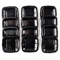 Набор посуды одноразовый «Чёрный», 12 стаканов, 12 тарелок Набор посуды одноразовый «Чёрный», 12 стаканов, 12 тарелок