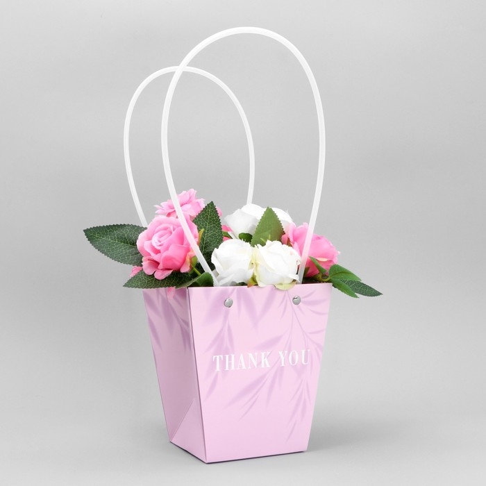 Переноска для цветов «Благодарю», 13.5 х 15 х 9.5 см Переноска для цветов «Благодарю», 13.5 х 15 х 9.5 см
