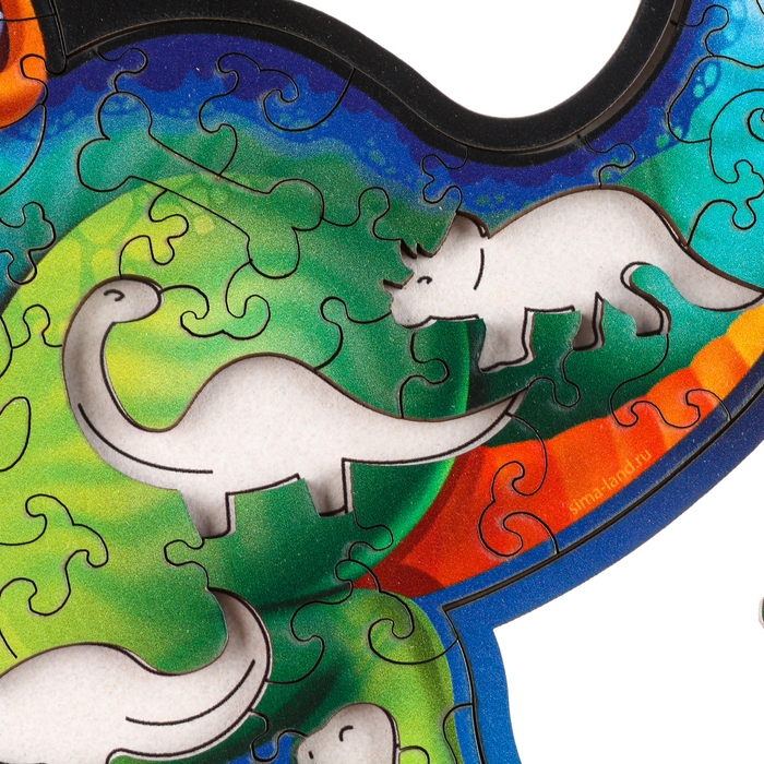 Пазл деревянный фигурный &laquo;Тирекс&raquo;, 67 элементов