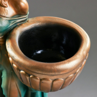 Фигура с кашпо "Девушка в платье" бронза голубой-зеленый, 1,2 л / 21х84х34см Фигура с кашпо "Девушка в платье" бронза голубой-зеленый, 1,2 л / 21х84х34см