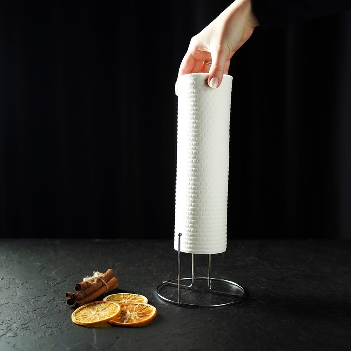 Держатель для бумажных полотенец Доляна, 13,5&times;13,5&times;27 см, цвет хром