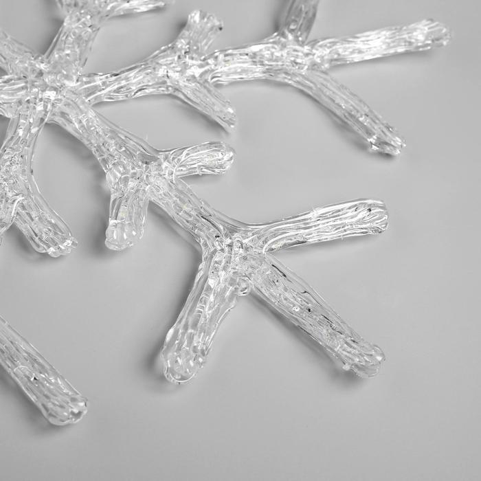 Светодиодная фигура &laquo;Снежинка&raquo; 39 см, акрил, 50 LED, 220 В, свечение тёплое белое