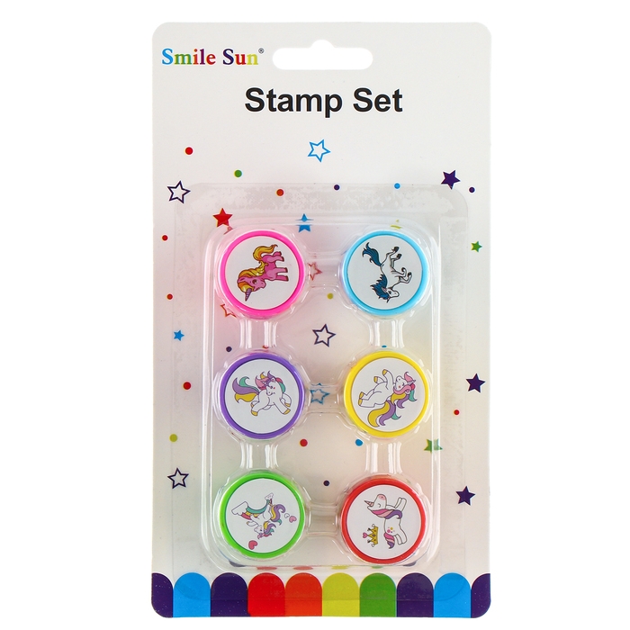 Печать цветная &laquo;Единороги&raquo;, набор 6 шт., МИКС