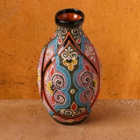 Ваза Риштанская Керамика "Узоры", 17 см, микс Ваза Риштанская Керамика "Узоры", 17 см, микс