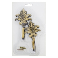 Крючок для штор KS010, однорожковый, цвет бронза Крючок для штор KS010, однорожковый, цвет бронза