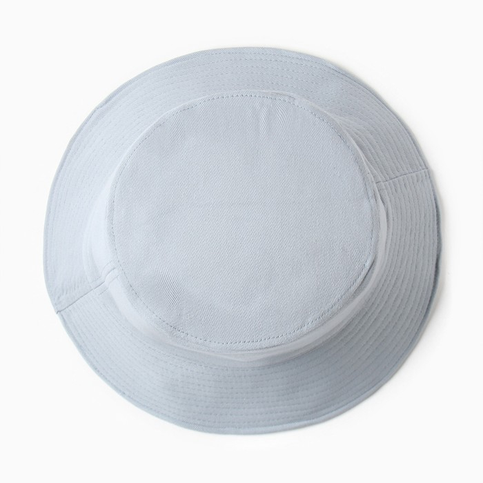 Панама двусторонняя MINAKU, цвет голубой/молочный, размер 56