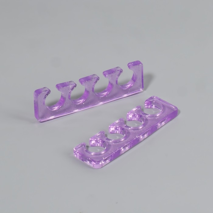 Разделители для пальцев, силиконовые, пара, цвет МИКС