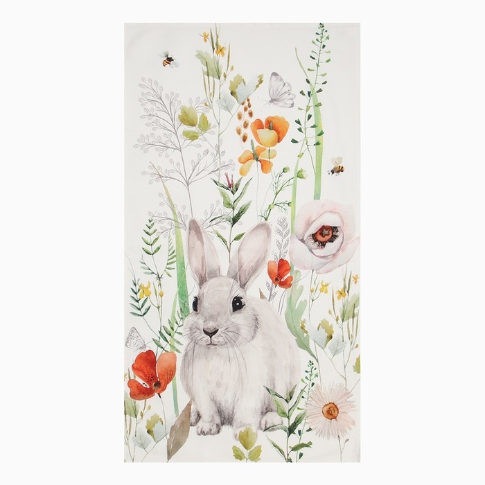 Полотенце Полотенце "Этель" Луговые цветы 40х73см, 100% хл, саржа 190 г/м2