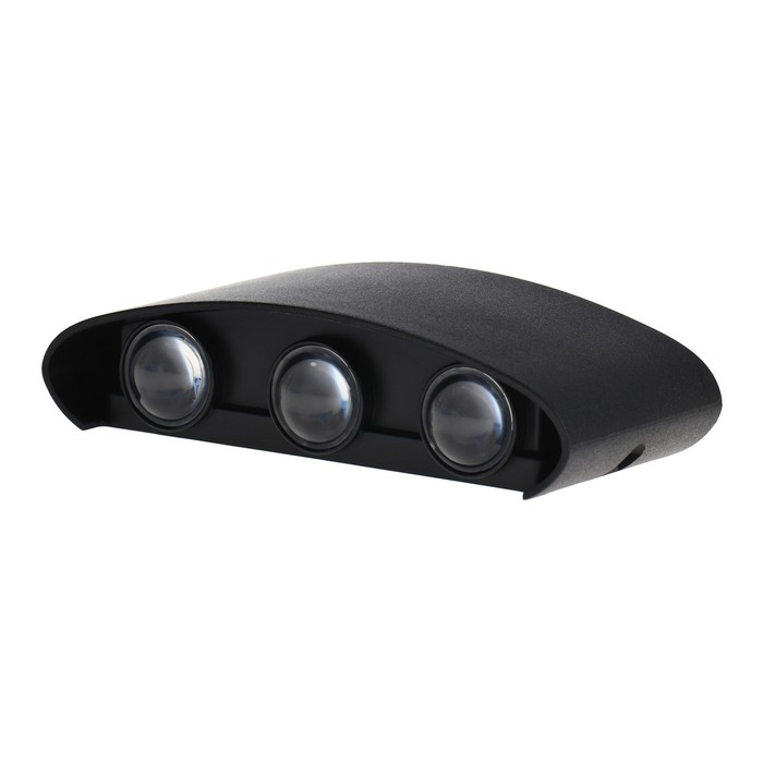 Светильник фасадный «Полусфера», FSD-070, 6 Вт, 3000К, 3 луча, IP65, 220 В, пластик, черный 100842 Светильник фасадный «Полусфера», FSD-070, 6 Вт, 3000К, 3 луча, IP65, 220 В, пластик, черный 100842