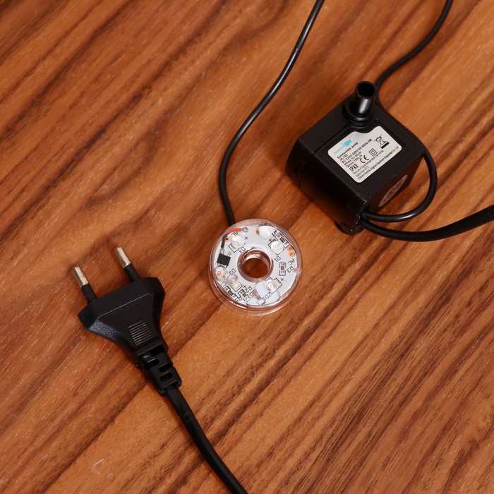 Фонтан "Чаши у колонны" 13х14х20 см (с подсветкой)