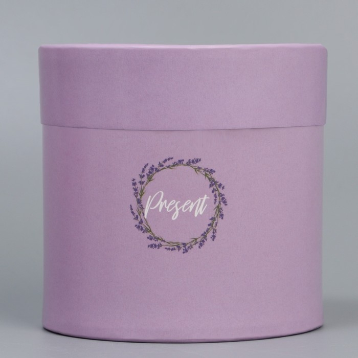 Набор шляпных коробок 2 в 1, упаковка подарочная, &laquo;Лаванда&raquo;, 13 х 13, 16 х 16 см