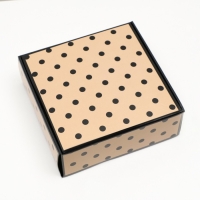 Коробка самосборная "Горошек", 23 х 23 х 8 см Коробка самосборная "Горошек", 23 х 23 х 8 см