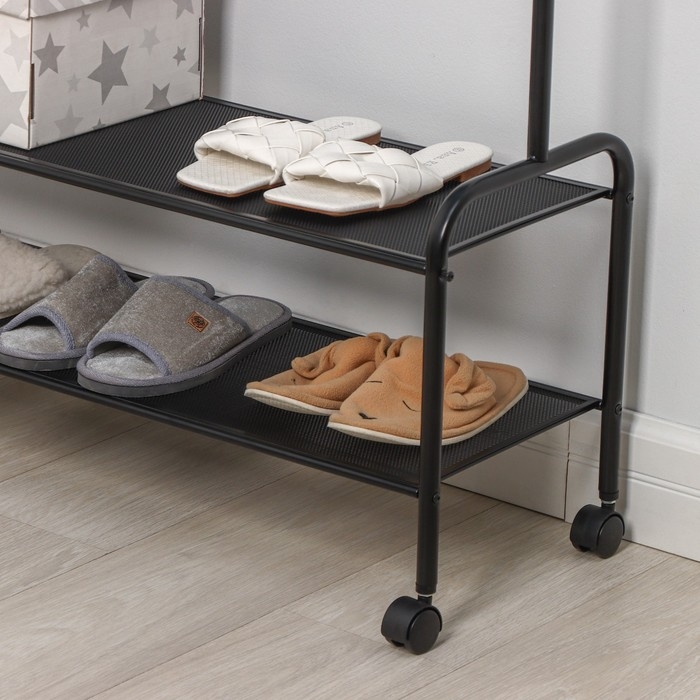 Стойка для одежды &laquo;Валенсия 32М&raquo;, 91,5&times;30&times;162 см, цвет чёрный