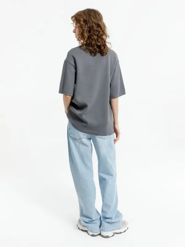 Джемпер с коротким рукавом Siluetti Volumica, серый, размер XS/S