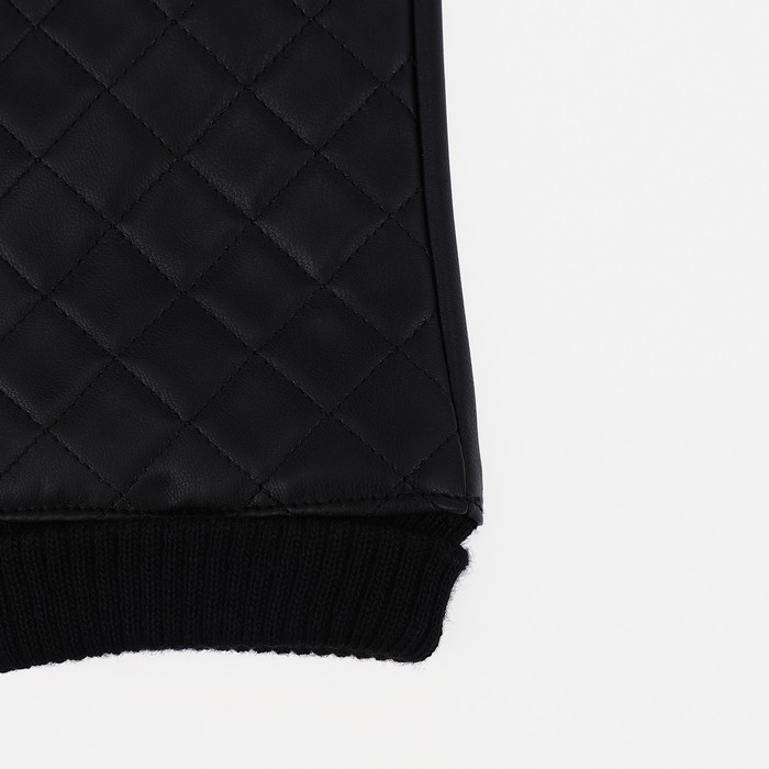 Перчатки женские, безразмерные, без утеплителя, цвет чёрный