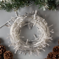 Гирлянда «Нить» 20 м, IP20, прозрачная нить, 200 LED, свечение красное, 8 режимов, 220 В Гирлянда «Нить» 20 м, IP20, прозрачная нить, 200 LED, свечение красное, 8 режимов, 220 В