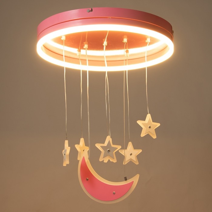 Люстра Люстра "Лунный свет" LED 58Вт розовый 50х50х60 см BayerLux