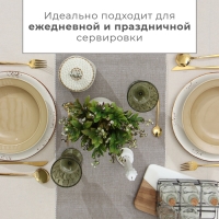 Дорожка на стол Этель, цв. коричневый, 33х230 см, 100% хл