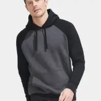 Толстовка унисекс Seattle темный меланж/черный, размер XS