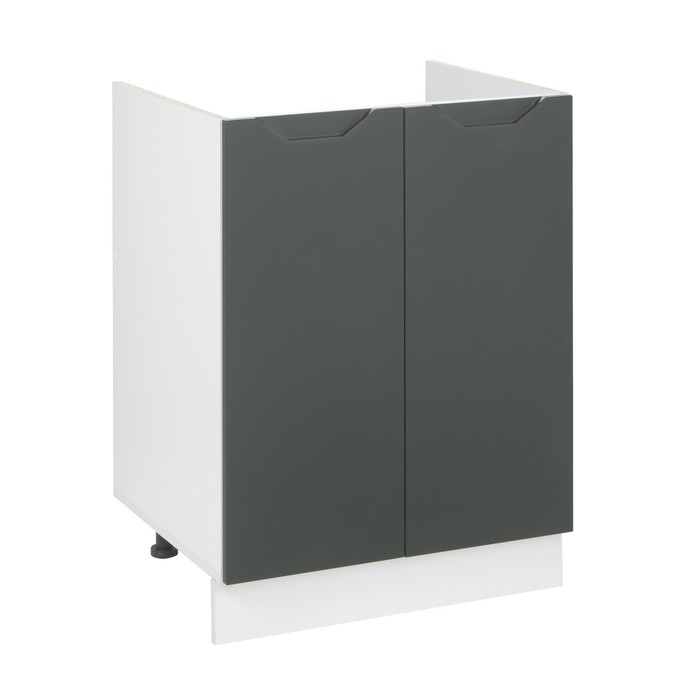 Шкаф напольный 600 под мойку Хельга, 600х500х824, Белый/Олива софт МДФ Шкаф напольный 600 под мойку Хельга, 600х500х824, Белый/Олива софт МДФ