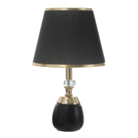 Настольная лампа "Лейла" Е27 40Вт черно-золотой 25х25х41 см RISALUX