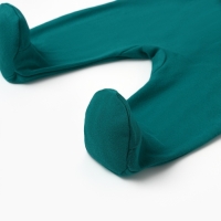 Ползунки детские MINAKU "New Year's cars", цвет зеленый, рост 56-62 см