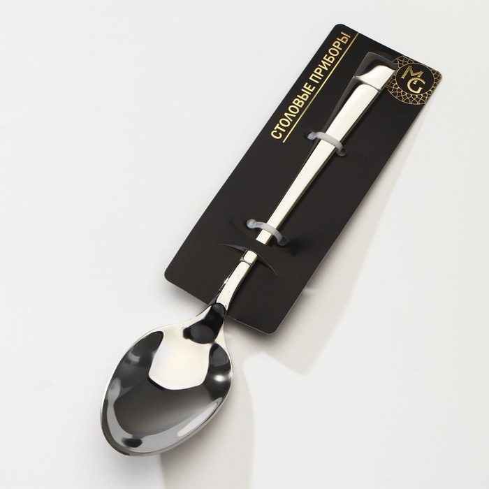 Ложка столовая из нержавеющей стали Magistro «Виконт», длина 20,6 см, цвет серебряный Ложка столовая из нержавеющей стали Magistro «Виконт», длина 20,6 см, цвет серебряный