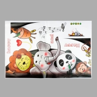 Наклейка пластик интерьерная "Зверята шпионы" 60х90 см Наклейка пластик интерьерная "Зверята шпионы" 60х90 см