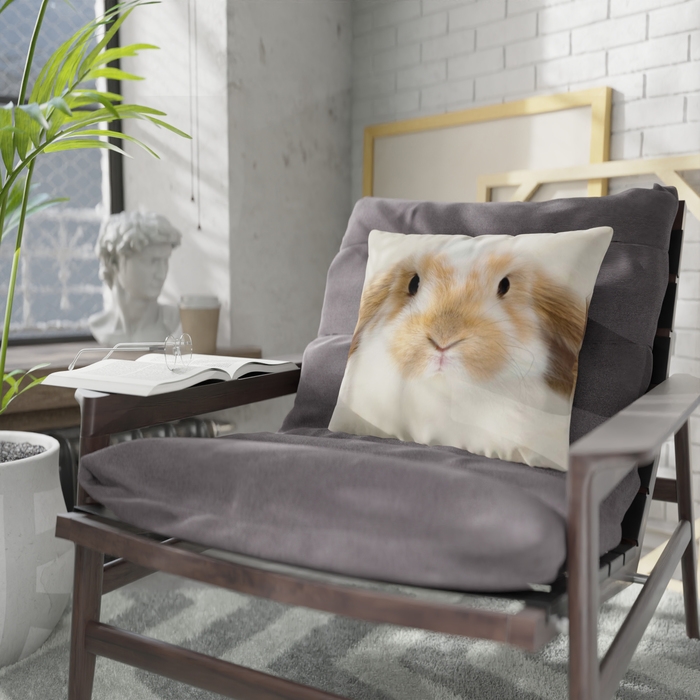Подушка декоративная Этель "Кролик" 40х40 см, габардин, 100% п/э
