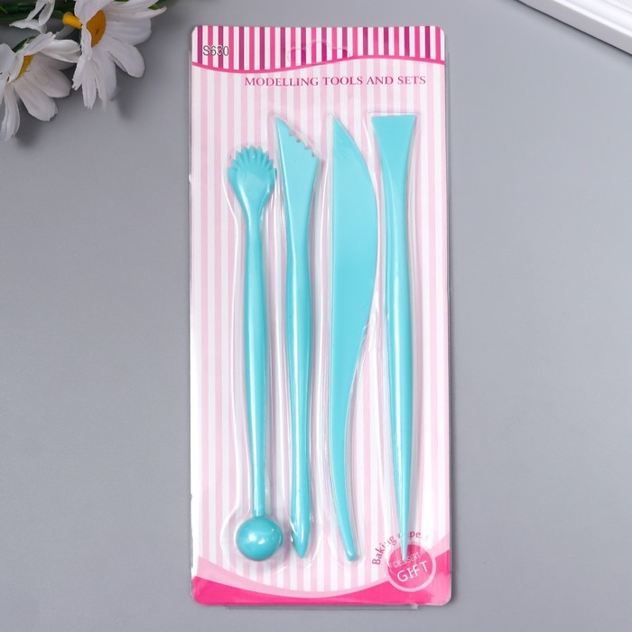 Инструменты для моделирования и придания формы набор 4 шт пластик 16 см Инструменты для моделирования и придания формы набор 4 шт пластик 16 см