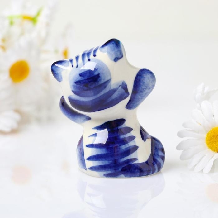 Сувенир &laquo;Кот Феликс&raquo;, 8 см, гжель
