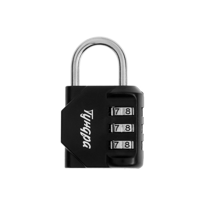 Замок навесной кодовый ТУНДРА ZK012, черный