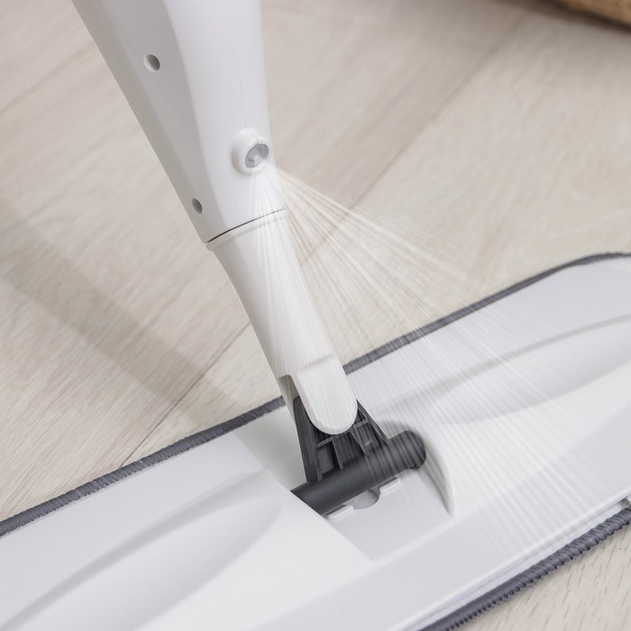 Швабра для мытья пола с распылителем Доляна, насадка из микрофибры 40&times;13 см, стальной черенок 125 см