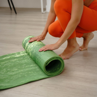 Коврик для йоги Sangh, 183х61х0,7 см, цвет зелёный Коврик для йоги Sangh, 183х61х0,7 см, цвет зелёный