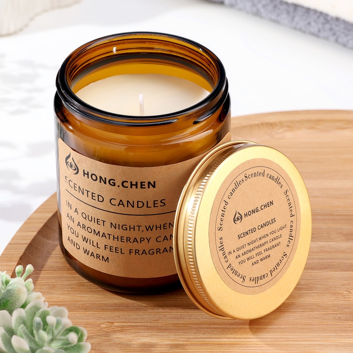 Свеча ароматическая в банке Свеча ароматическая в банке "Hong.Chen", жасмин и роза