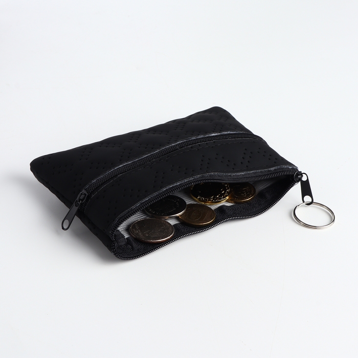 Кошелёк женский на молнии, цвет чёрный Кошелёк женский на молнии, цвет чёрный