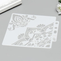 Трафарет пластик "Восточные рисунки" 13х14 см