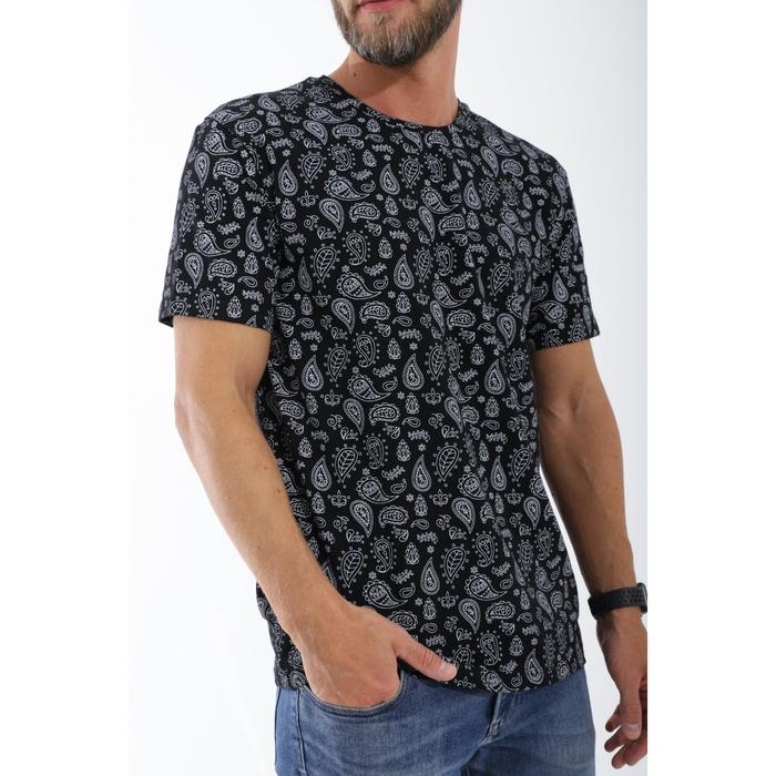 Футболка SL Футболка SL "Пейсли", 46, чёрный