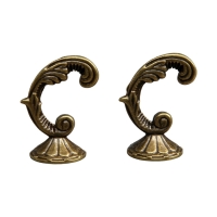 Крючок для штор "ТУНДРА" KS002, однорожковый, цвет бронза