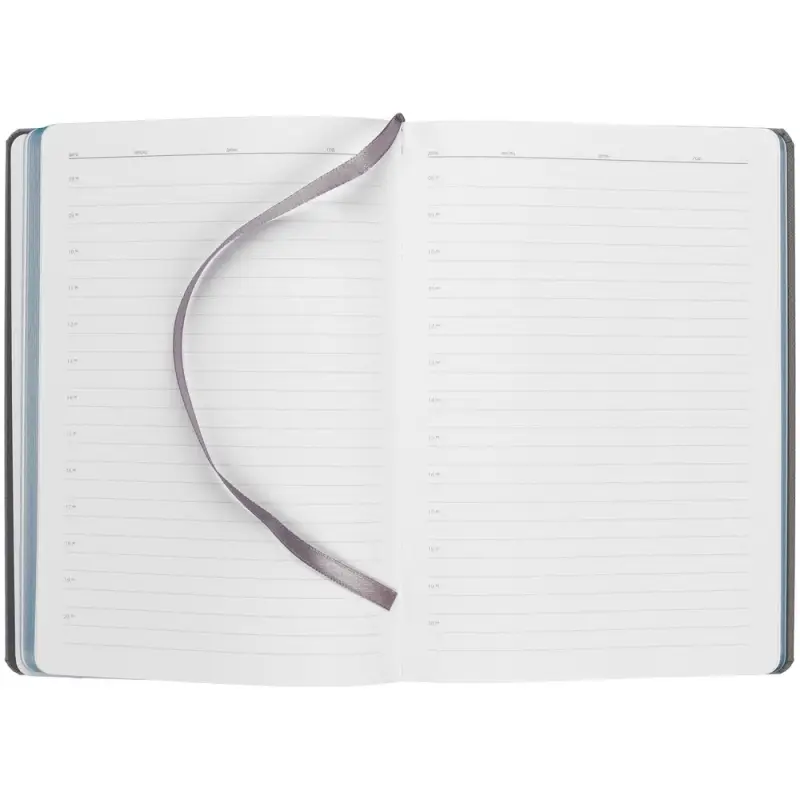 Ежедневник Rubikon на заказ, недатированный серо-бирюзовый