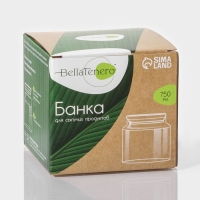 Банка стеклянная для хранения сыпучих продуктов BellaTenero &laquo;Эко&raquo;, 750 мл, 12&times;10,5 см, с бамбуковой крышкой
