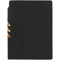 Ежедневник Flexpen Black, недатированный, черный с желтым