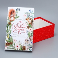 Набор подарочных коробок 10 в 1 &laquo;Новогодняя акварель&raquo;, 12 х 7 х 4 - 32.5 х 20 х 12.5 см, Новый год